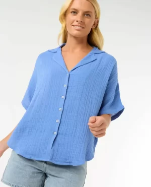 Women Premium Surf Short Sleeve Shirt Shirts & Tops Rip Curl - 1
