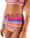 Women Rip Curl Bikini Bottoms Palapa Hi Waist Cheeky Bikini Bottom - 5