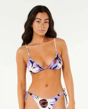 Women Rip Curl Cala Nights Sliding Triangle Top Bikini Tops - 1