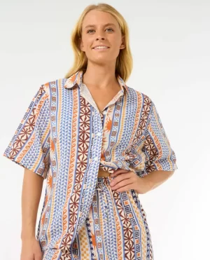 Women Rip Curl Shirts & Tops San Carlos Short Sleeve Shirt - 1