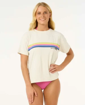 Women Rip Curl Surfarama Short Sleeve Surflite Rash Guard Rash Guards - 1