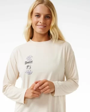 Women Search Surflite Long Sleeve Rash Vest Tee Rash Guards Rip Curl - 1
