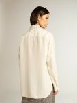 Women Shirt In Vintage White With Jacquard Design And Embroidery Vintage White Golden Goose Shirts - 4