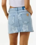 Women Skirts Hibiscus Heat Overdyed Denim Skirt Rip Curl - 3