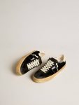 Women Soul Star In Black Velvet With White Leather Heel Tab Ggdb Classics Golden Goose - 2