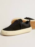 Women Space-Star Women's Space-Star Cube In Black Suede With Perforated Star Golden Goose - 3