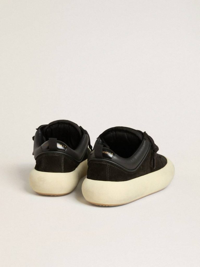 Women Space-Star Women's Space-Star Cube In Black Suede With Perforated Star Golden Goose - 4