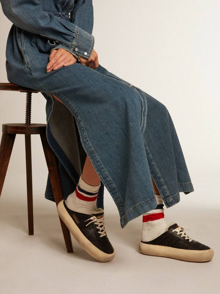 Women Space-Star Women's Space-Star Sabots With Leather Star And Shearling Lining Golden Goose - 3