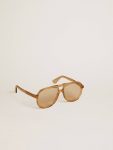 Women Sunglasses Golden Goose Honey Aviator Style Sunglasses With Honey-Colored Frame And Lenses - 1