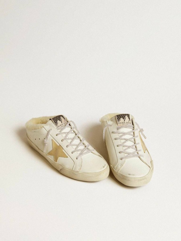 Women Super-Star Sabot Women’s Super-Star Sabots With Gold Suede Star And Shearling Lining Golden Goose - 2
