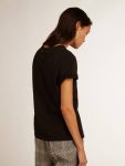 Women Vintage Black T-Shirts & Tops Women’s Slim-Fit Distressed T-Shirt In Black Golden Goose - 4