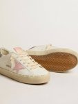 Women White Hi Star Hi Star In White Leather With Pink Suede Star And Pink Glitter Heel Tab Golden Goose - 3
