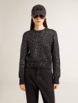 Women Women's Black Wool Blend Cropped Sweater With All-Over Sequins Black Knitwear Golden Goose - 2