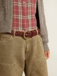 Women Women’s Burgundy Woven Leather Belt Burgundy Belts Golden Goose - 3