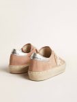 Women Women's Hi Star In Pink Suede With Cream Star And Silver Leather Heel Tab Hi Star Golden Goose - 4