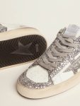Women Women's Stardan In White Leather And Glitter Stardan Golden Goose White And Silver - 4