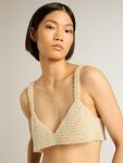 Women Women’s String Of Pearls Top T-Shirts & Tops Golden Goose Pearl White - 2