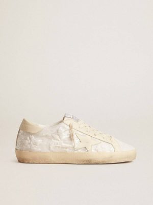Women Women's Super-Star Ltd In White Sequins With Leather Star And Embroidery Golden Goose Super-Star - 1