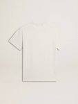 Women Women's Worn-White Cotton T-Shirt With Black Lettering T-Shirts & Tops Golden Goose Worn White - 3