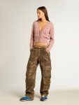 Women's Aged Brown Nappa Leather Cargo Pants Women Golden Goose Jeans & Pants Aged Brown - 3