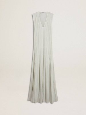 Women’s Baby Blue Dress With Vertical Striped Pattern Dresses & Jumpsuits Women Baby Blue Golden Goose - 1