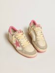 Women's Ball Star Ltd In Nappa With Pink Suede Star And Dove-Gray Inserts Golden Goose Women Ball Star - 2