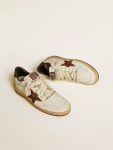 Women’s Ball Star Ltd With Mesh Star And Midnight Blue Leather Heel Tab Ball Star Women Golden Goose White - 2