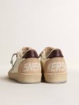 Women's Ball Star Ltd With White Star And Burgundy Leather Heel Tab Ball Star Golden Goose Women Light Yellow - 4