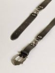 Women's Belt In Black Leather With Silver Decorations Belts Women Black Golden Goose - 2