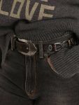 Women's Belt In Black Leather With Silver Decorations Belts Women Black Golden Goose - 3