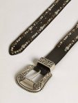 Women's Belt In Black Leather With Studs Golden Goose Women Belts Black - 2