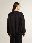 Women's Black Cardigan With Tone-On-Tone Toile De Jouy Bead Embroidery Women Knitwear Golden Goose Black - 4