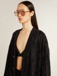 Women's Black Cardigan With Tone-On-Tone Toile De Jouy Bead Embroidery Women Knitwear Golden Goose Black - 5