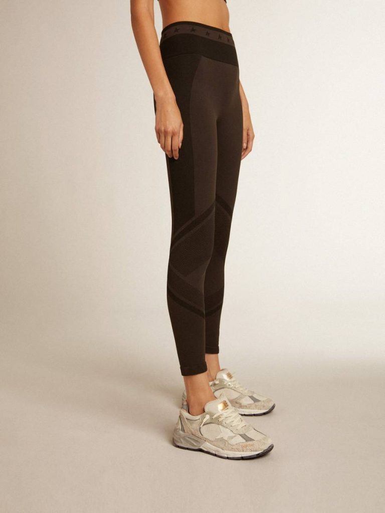 Women’s Black Leggings With Mixed Stitching Women Jeans & Pants Golden Goose Black - 2