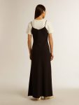 Women’s Black Slip Dress With Embroidery Black Women Dresses & Jumpsuits Golden Goose - 3