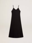 Women’s Black Slip Dress With Embroidery Black Women Dresses & Jumpsuits Golden Goose - 5