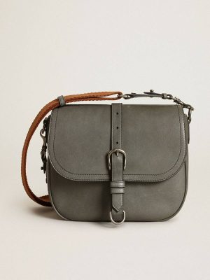 Women's Francis Bag Medium In Stone Gray Leather Stone Gray Golden Goose Crossbody Bags Women - 1