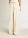 Women's Joggers In Aged White Wool Blend Jeans & Pants Women Golden Goose Aged White - 4