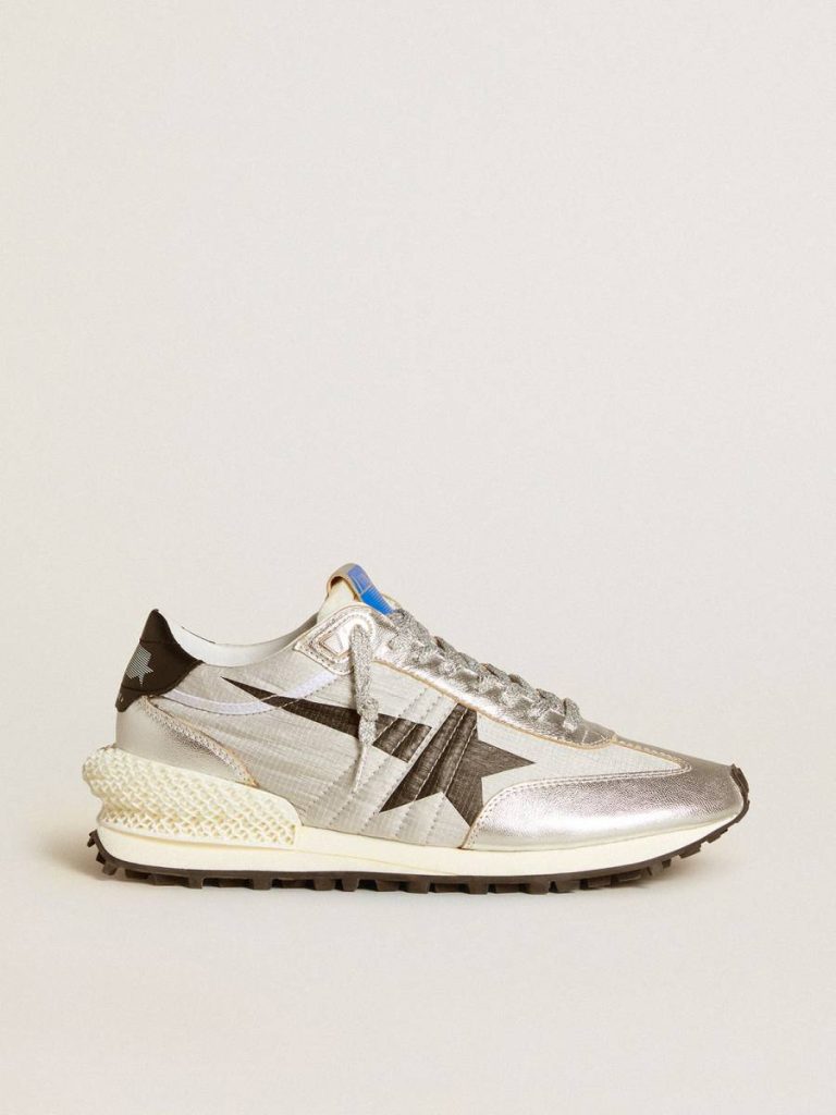 Women’s Marathon With Silver Ripstop Nylon Upper And Black Star Women Golden Goose Marathon - 1