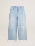 Women’s Pants In Lived-In Effect Denim Golden Goose Blue Jeans & Pants Women - 1