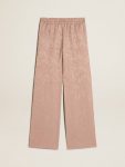 Women's Pink Viscose Pants With Floral Pattern Pink Women Golden Goose Jeans & Pants - 1