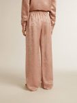 Women's Pink Viscose Pants With Floral Pattern Pink Women Golden Goose Jeans & Pants - 4