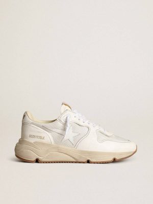 Women's Running Sole In Mesh And White Nappa Golden Goose Women Running Sole - 1