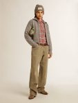 Women's Shirt With Pink, Sand And Gray Check Embroidery Pink, Sand And Gray Shirts Women Golden Goose - 4