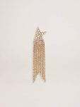 Women's Single Drop Earring In Antique Gold Color With Decorative Crystals Antique Gold Golden Goose Women Jewelry - 1