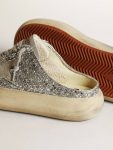 Women's Space-Star Sabot In Glitter With Ice-Gray Star And Tab Space-Star Women Golden Goose - 4
