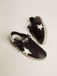 Women’s Super-Star In Black Leather With White Leather Star And Heel Tab Women Golden Goose Super-Star - 4