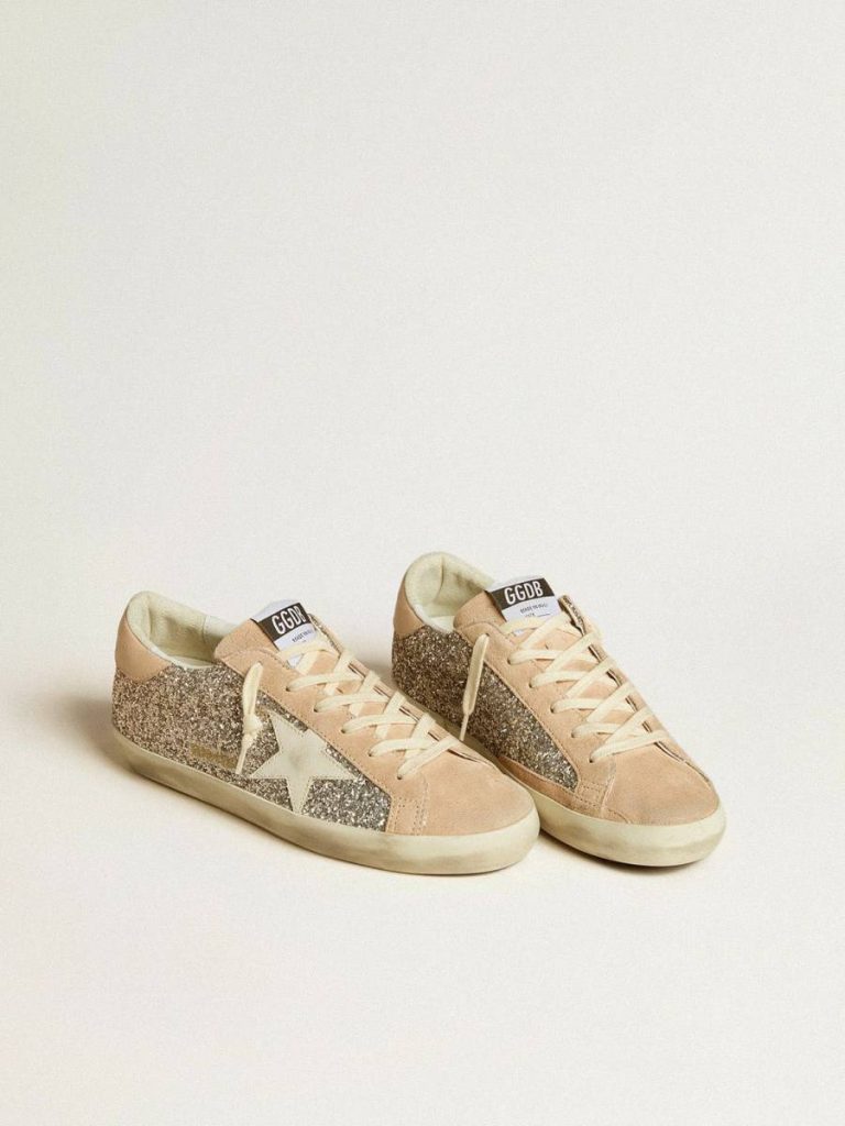 Women’s Super-Star In Silver Glitter With Leather Star And Heel Tab Golden Goose Women Super-Star - 2