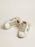 Women's Super-Star Sabot In White Leather And Shearling Lining Golden Goose White Super-Star Sabot Women - 2