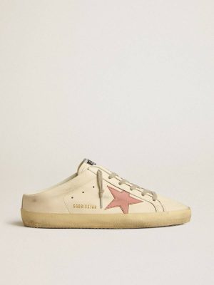 Women's Super-Star Sabots In Nappa With Pink Leather Star Women Golden Goose Super-Star Sabot - 1